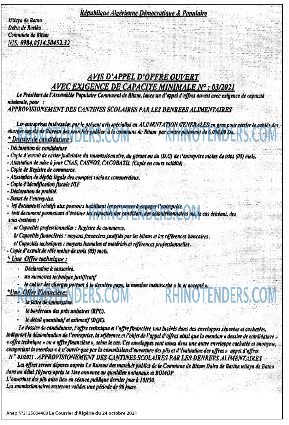Le Courrier d'Algerie