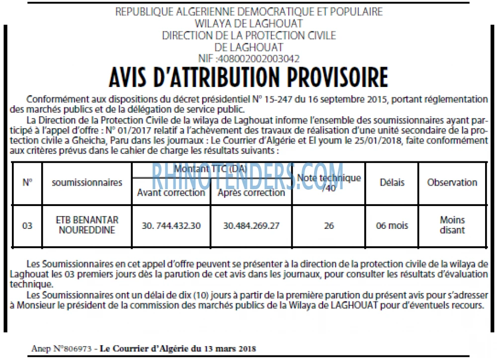 Le Courrier d'Algerie