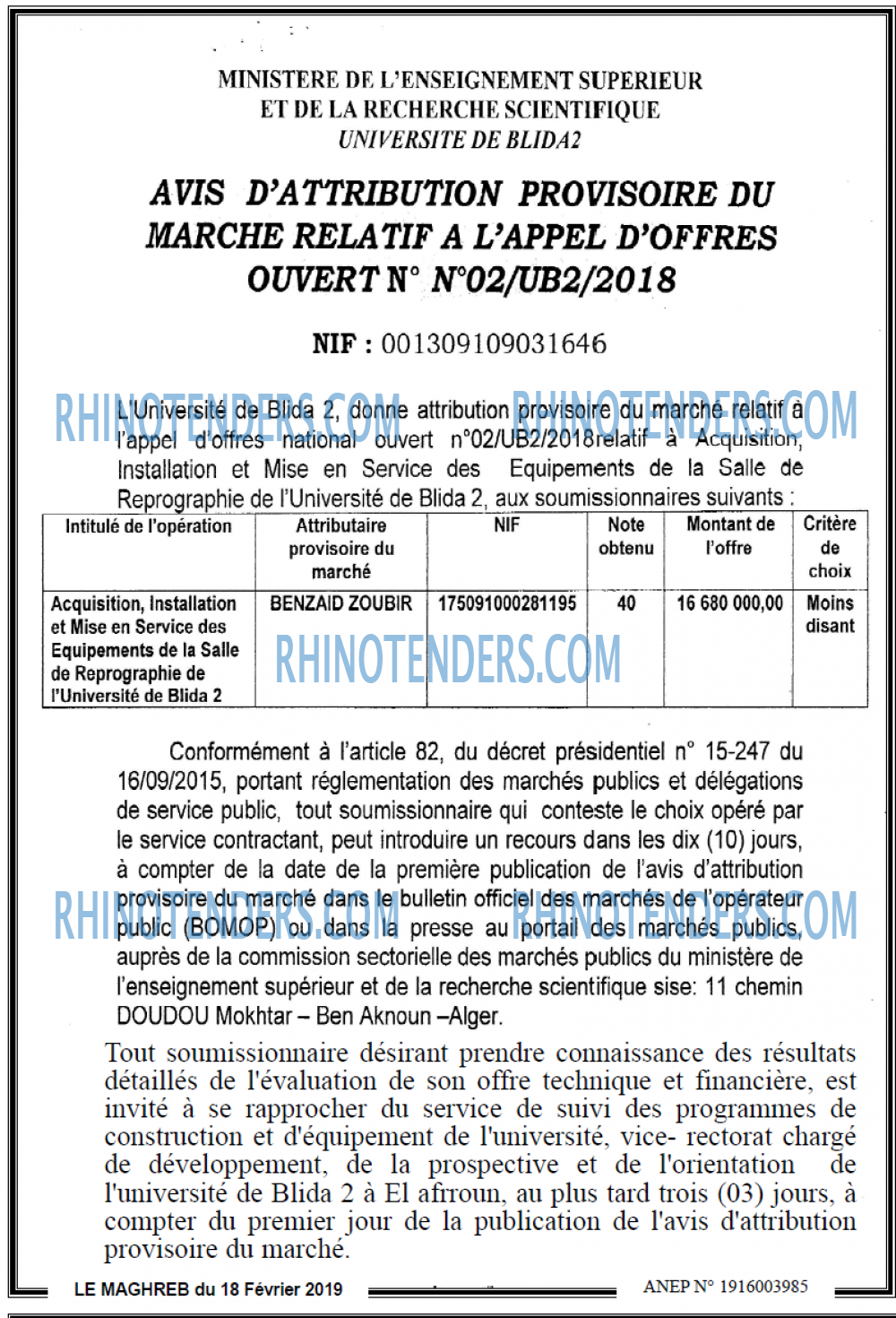 LE MAGHREB