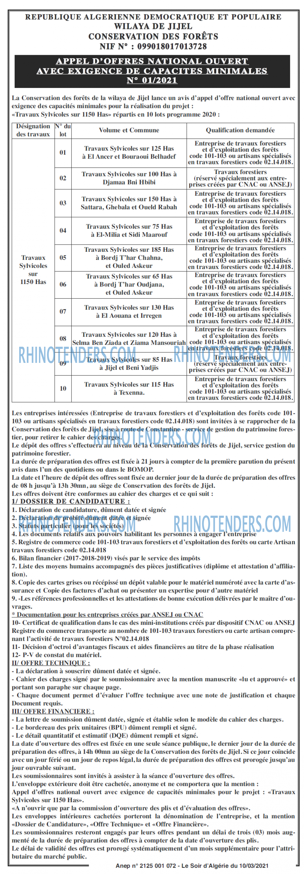 LE SOIR D'ALGERIE