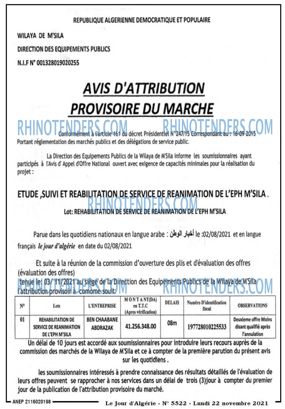 Le Jour d'Algérie