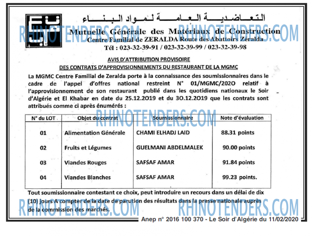 LE SOIR D'ALGERIE