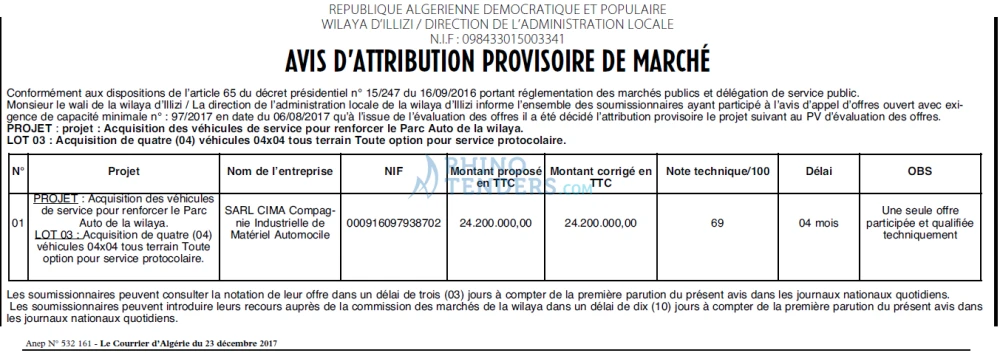 Le Courrier d'Algerie