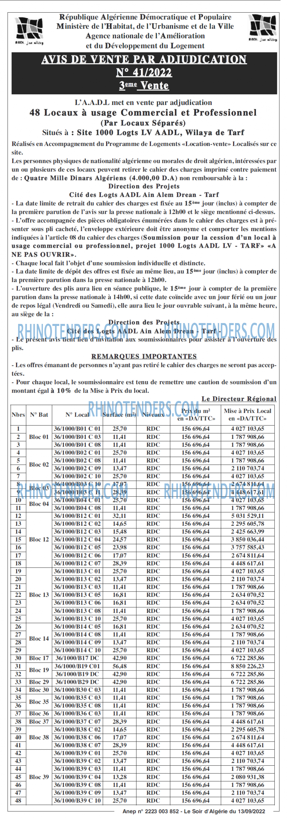 LE SOIR D'ALGERIE