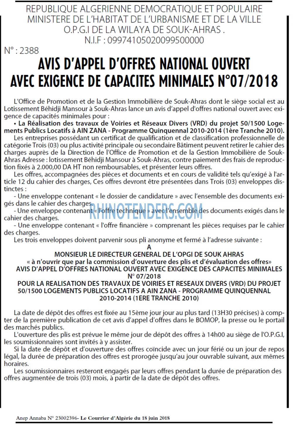 Le Courrier d'Algerie