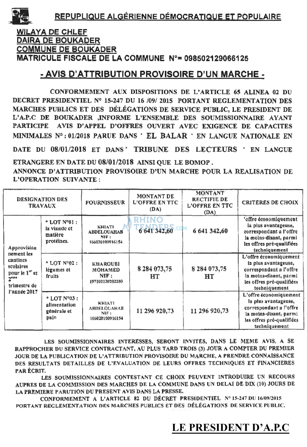 TRIBUNE DES LECTEURS