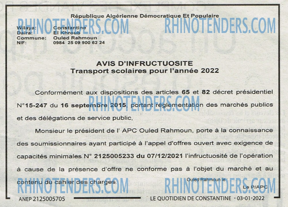 LE QUOTIDIEN DE CONSTANTINE