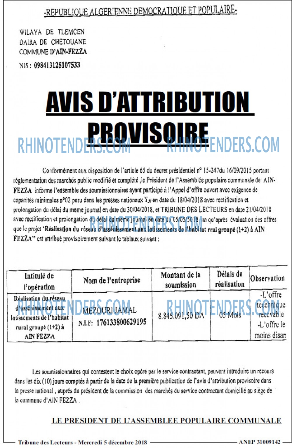 TRIBUNE DES LECTEURS