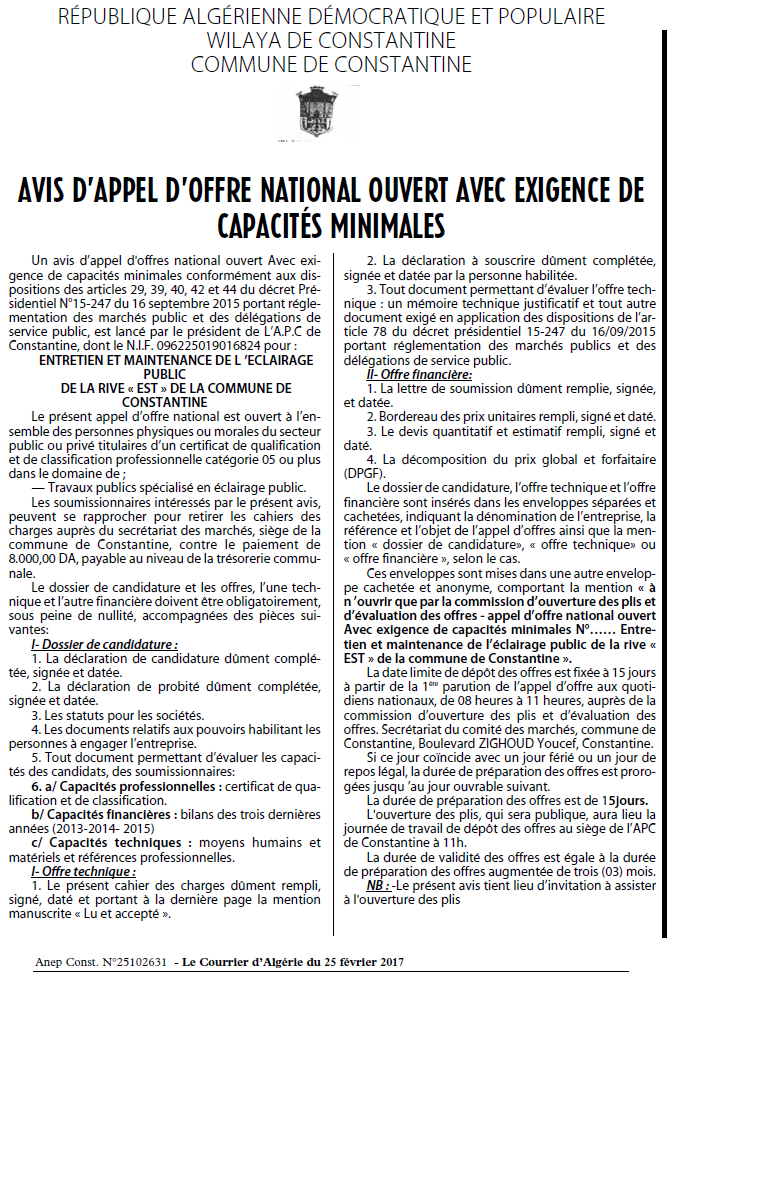 Le Courrier d'Algerie
