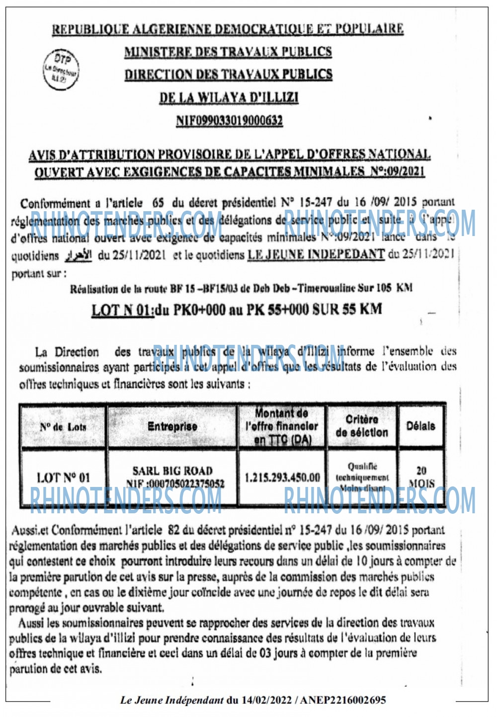 Jeune Independant
