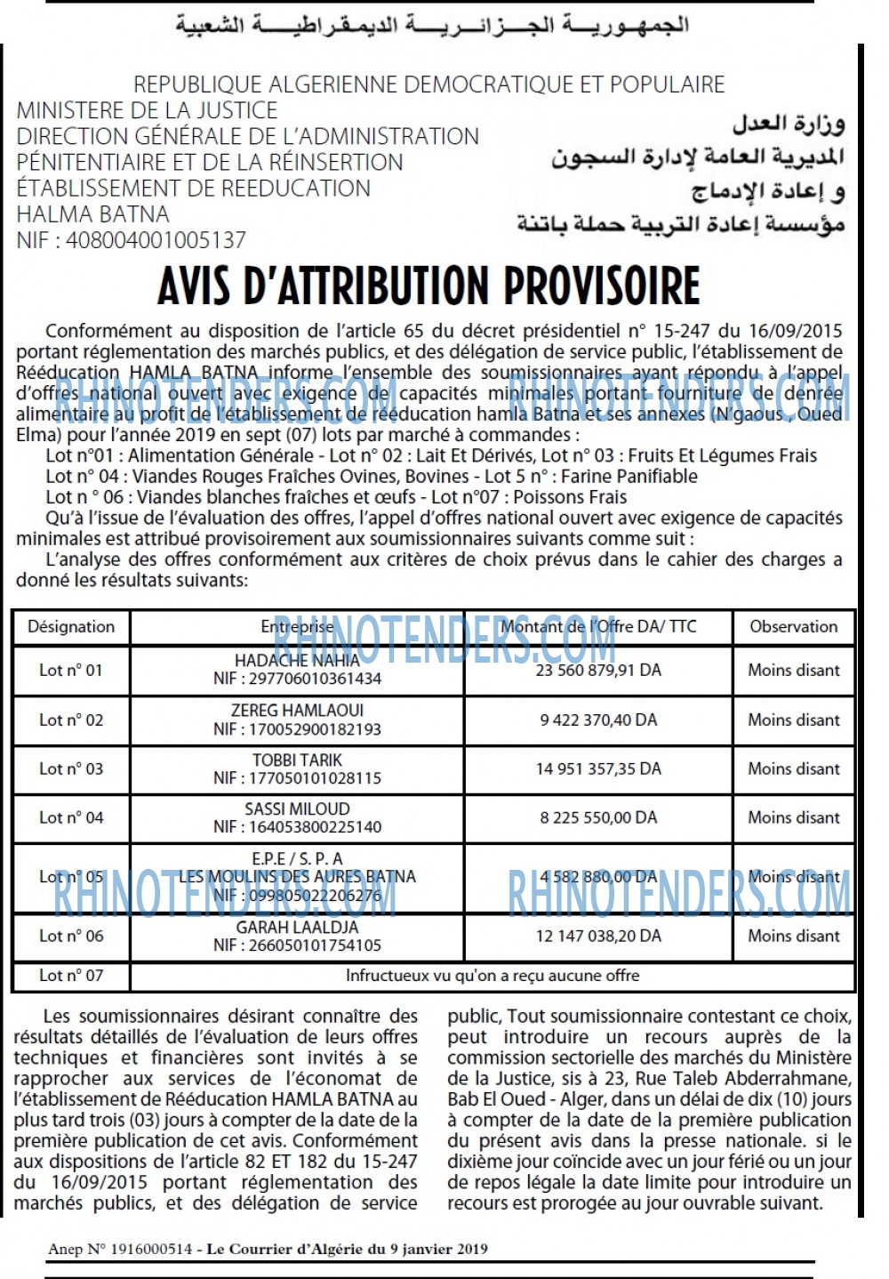 Le Courrier d'Algerie