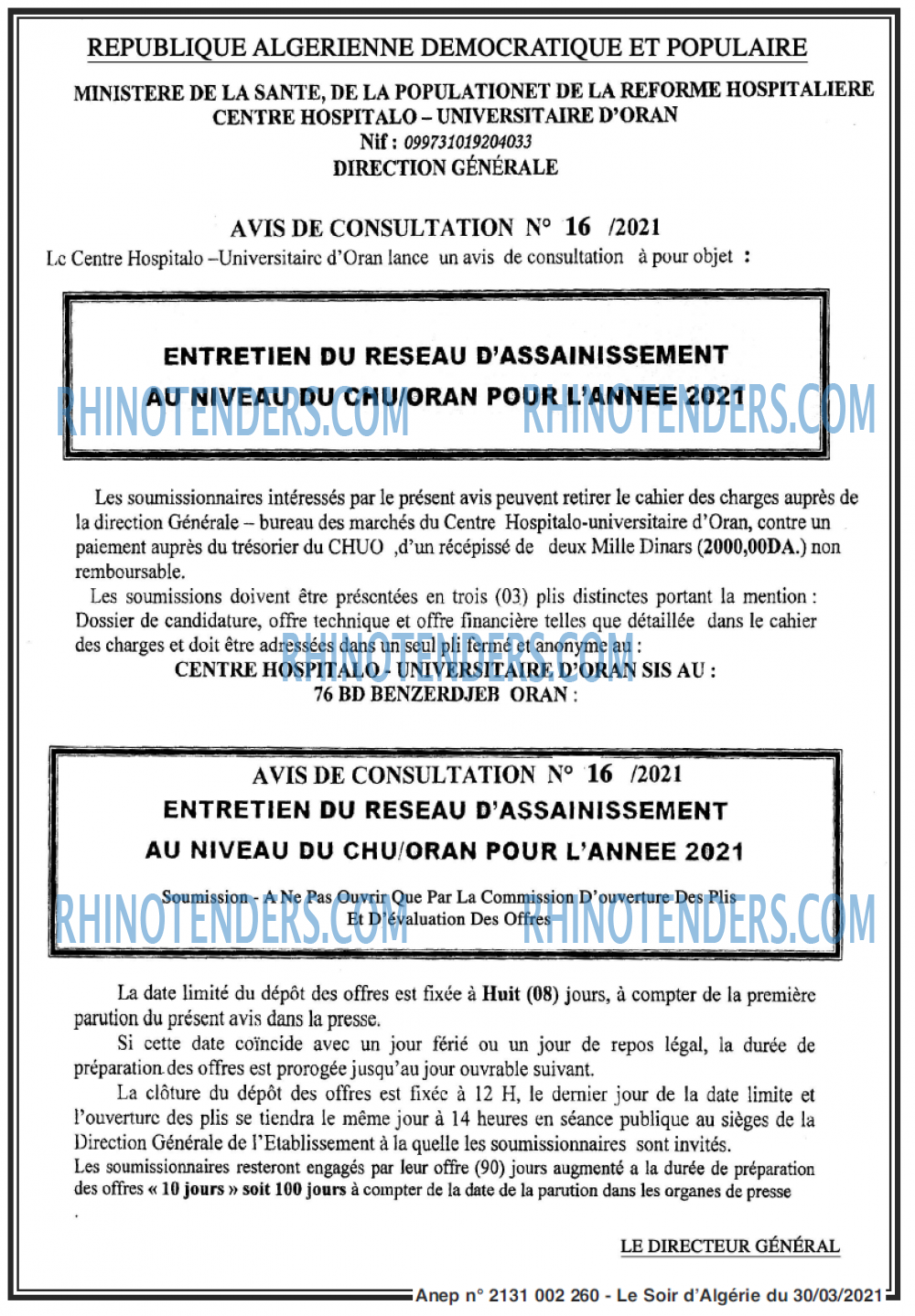LE SOIR D'ALGERIE