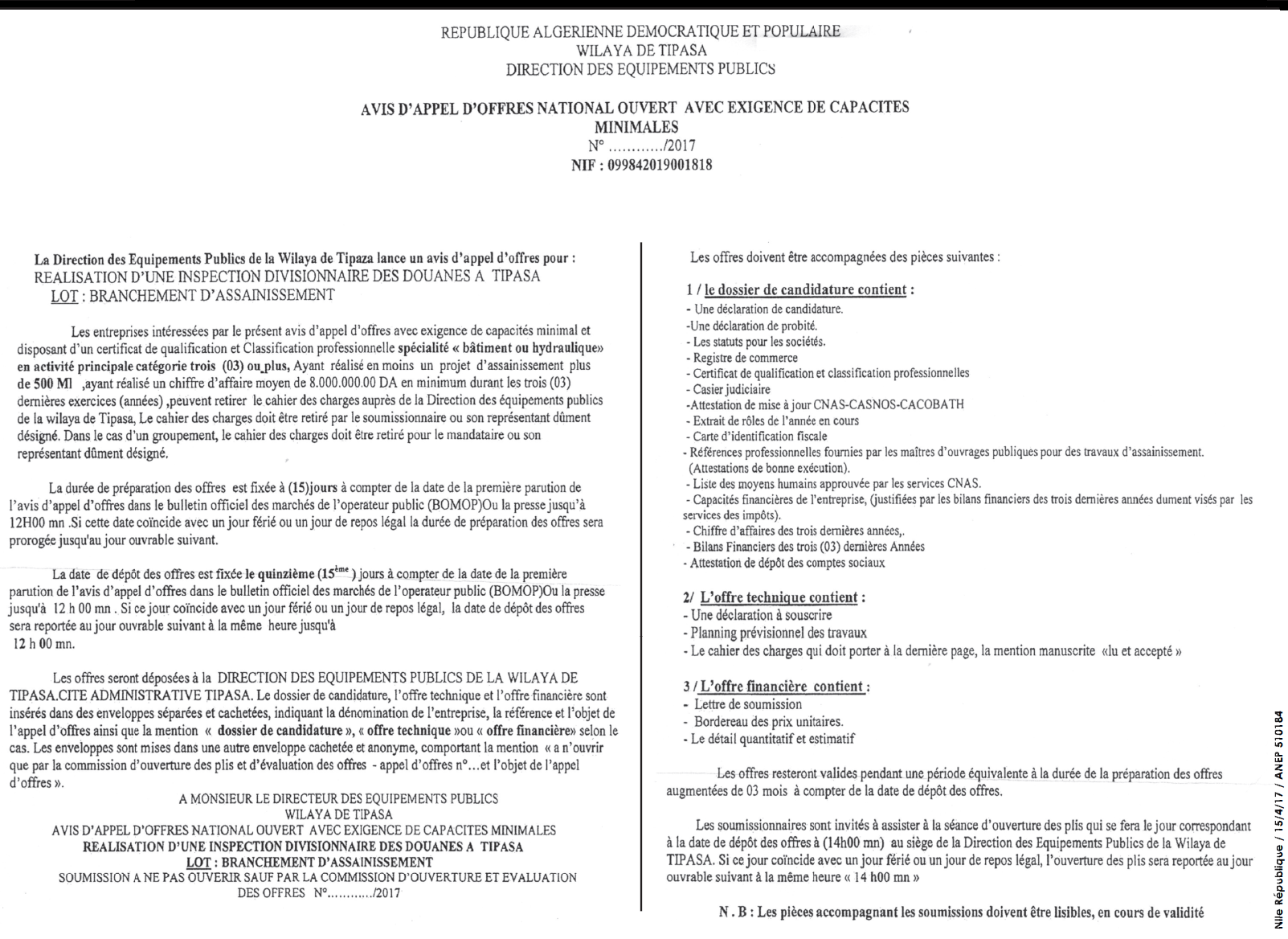NOUVELLE REPUBLIQUE