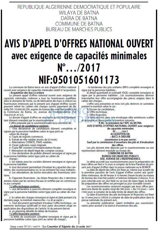 Le Courrier d'Algerie