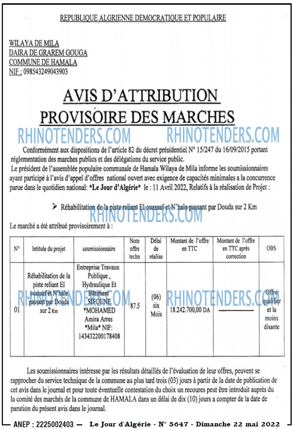 Le Jour d'Algérie