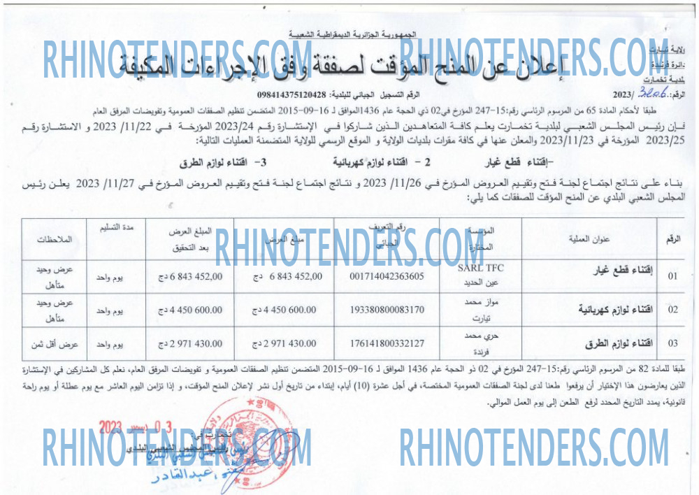 Rhinotenders