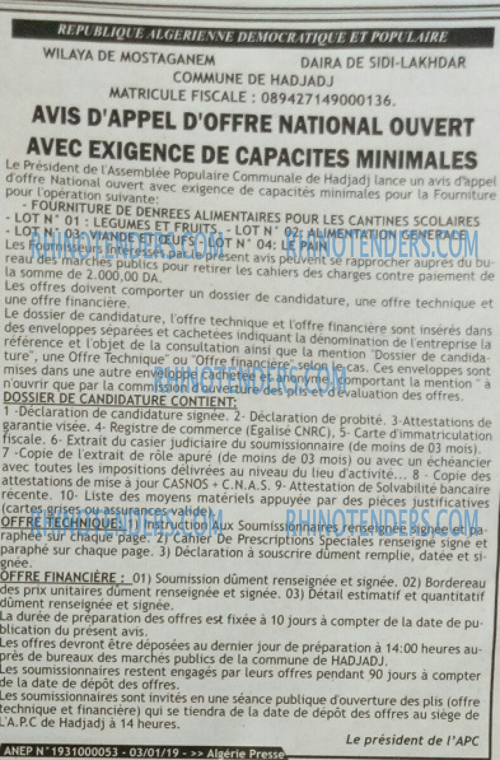 ALGERIE PRESSE