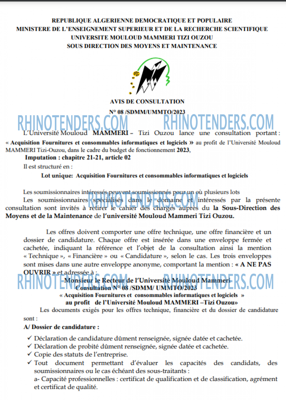 Rhinotenders