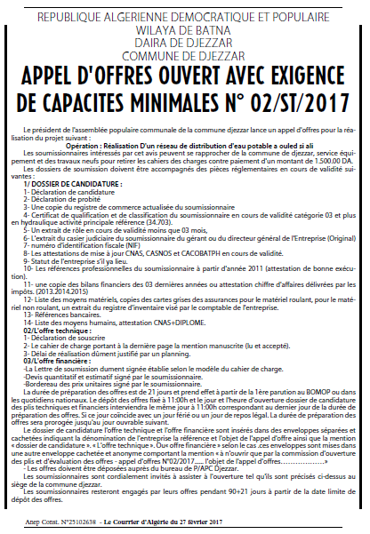 Le Courrier d'Algerie