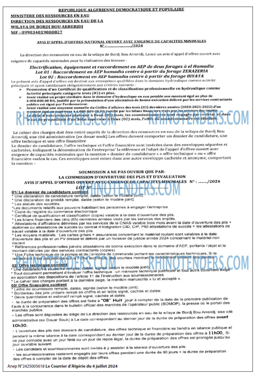 Le Courrier d'Algerie