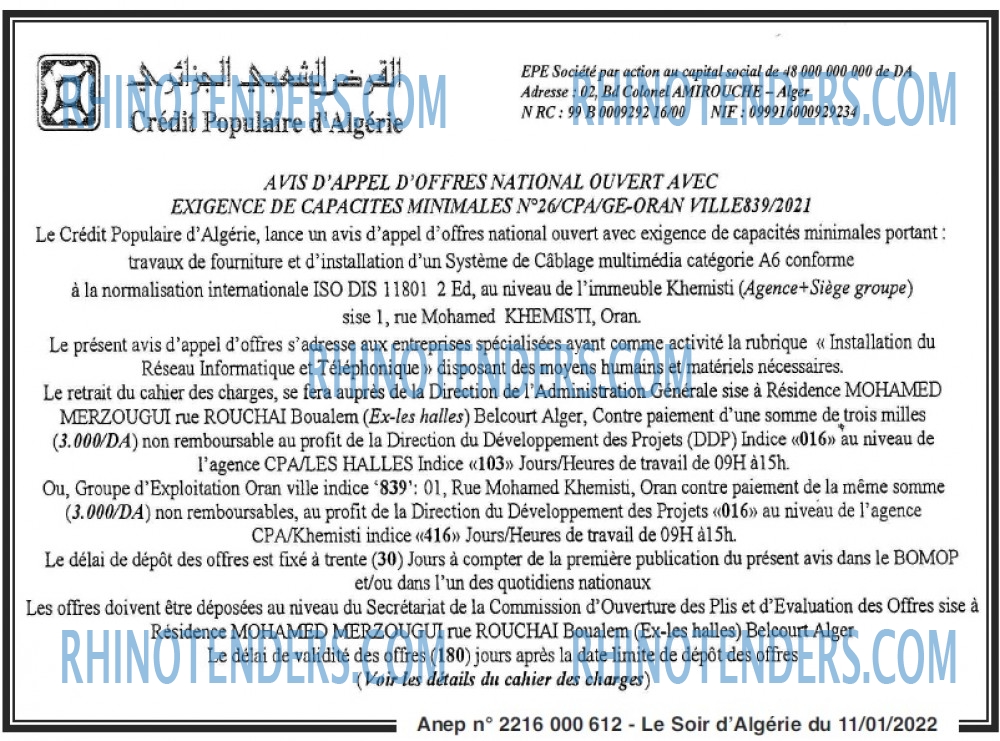 LE SOIR D'ALGERIE