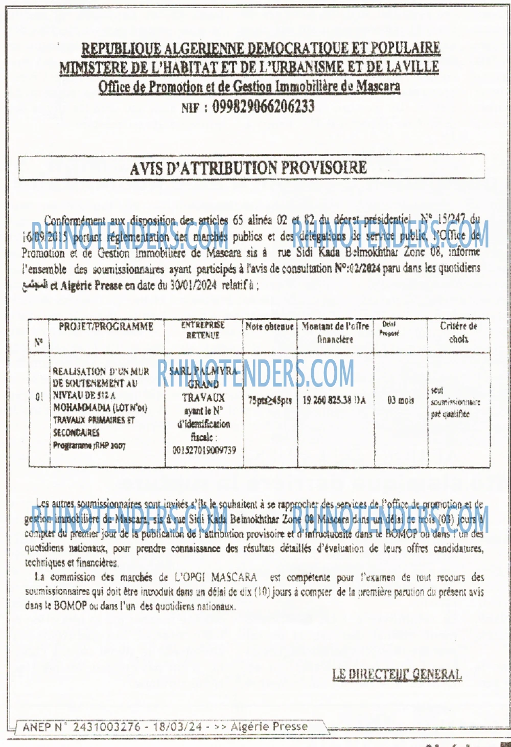 ALGERIE PRESSE