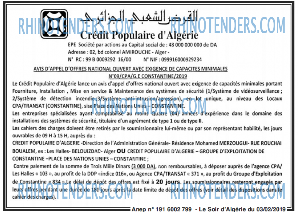 LE SOIR D'ALGERIE