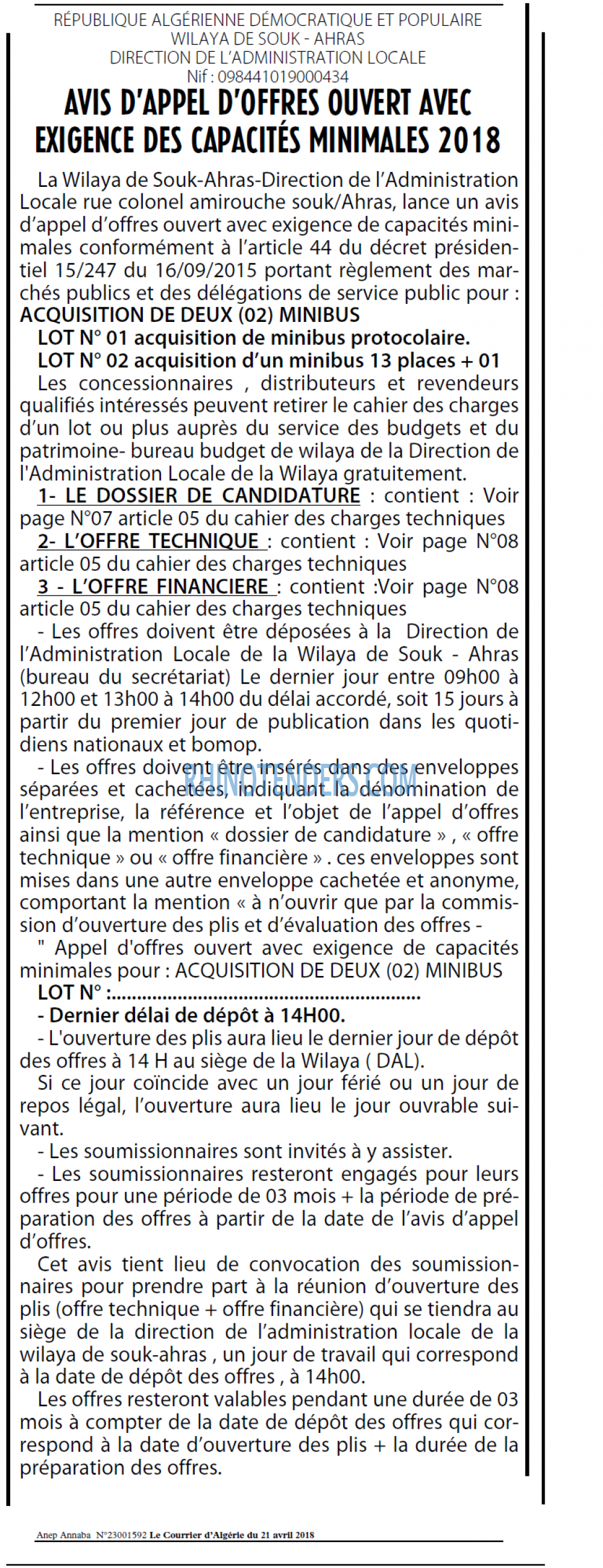 Le Courrier d'Algerie