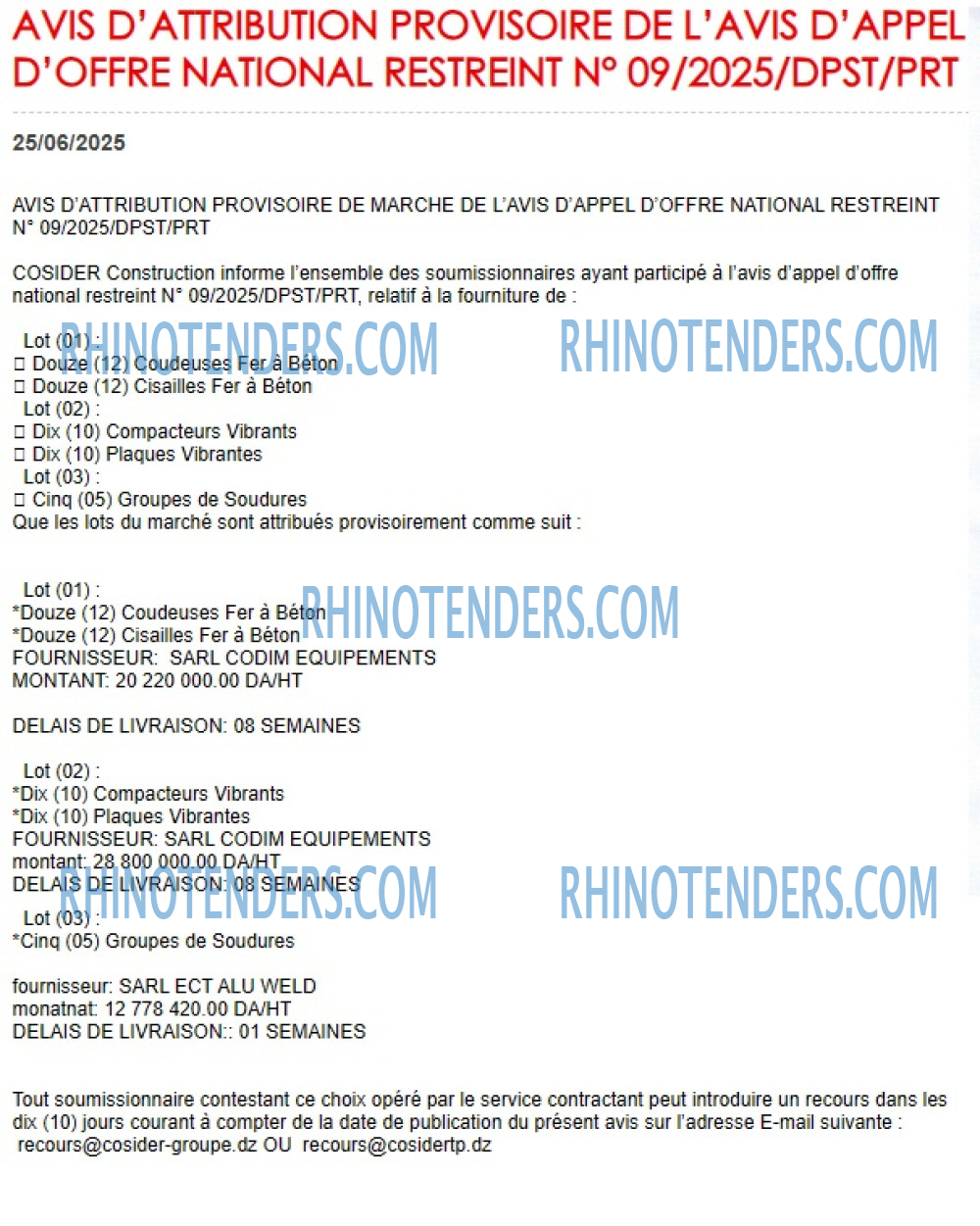 Rhinotenders