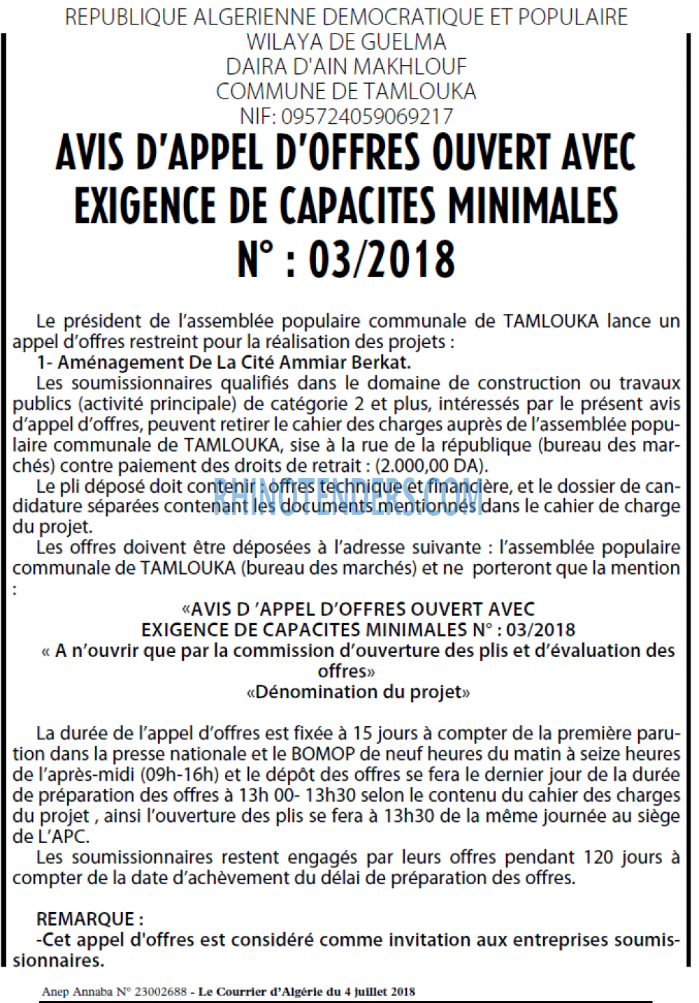 Le Courrier d'Algerie