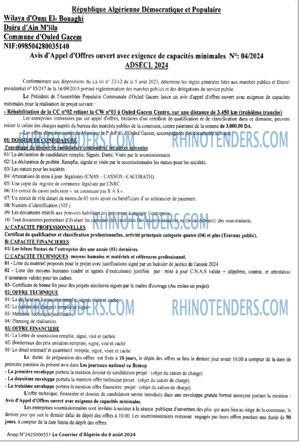 Le Courrier d'Algerie