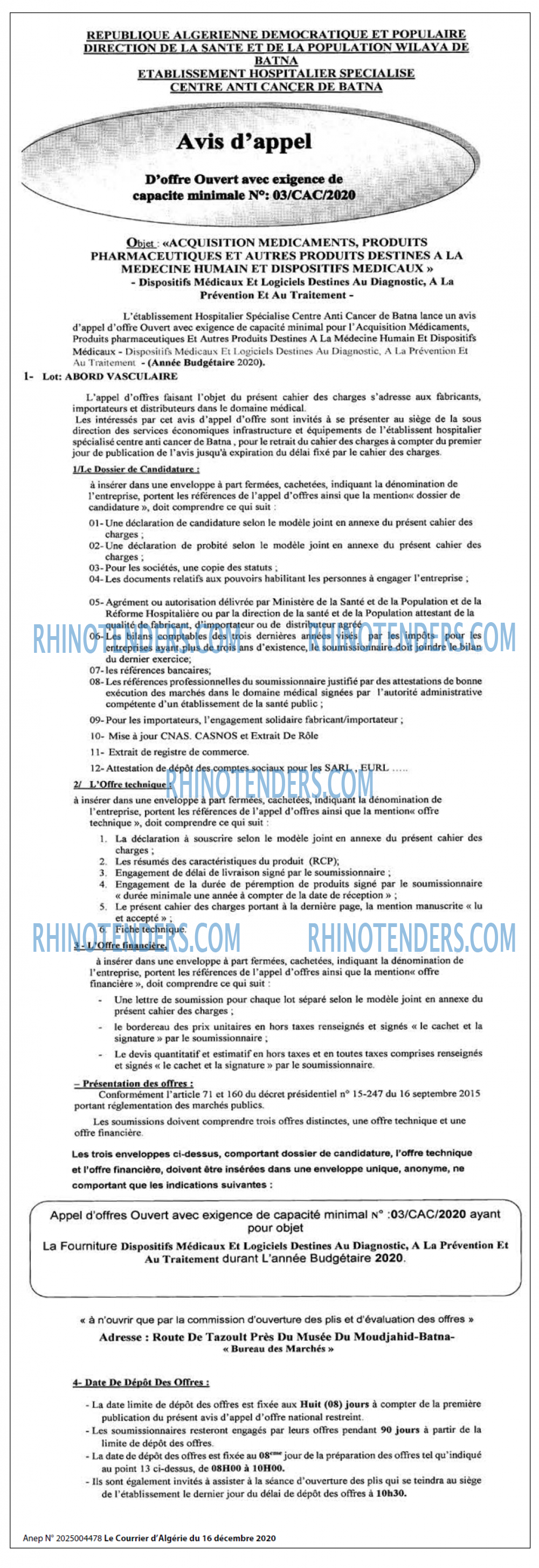Le Courrier d'Algerie