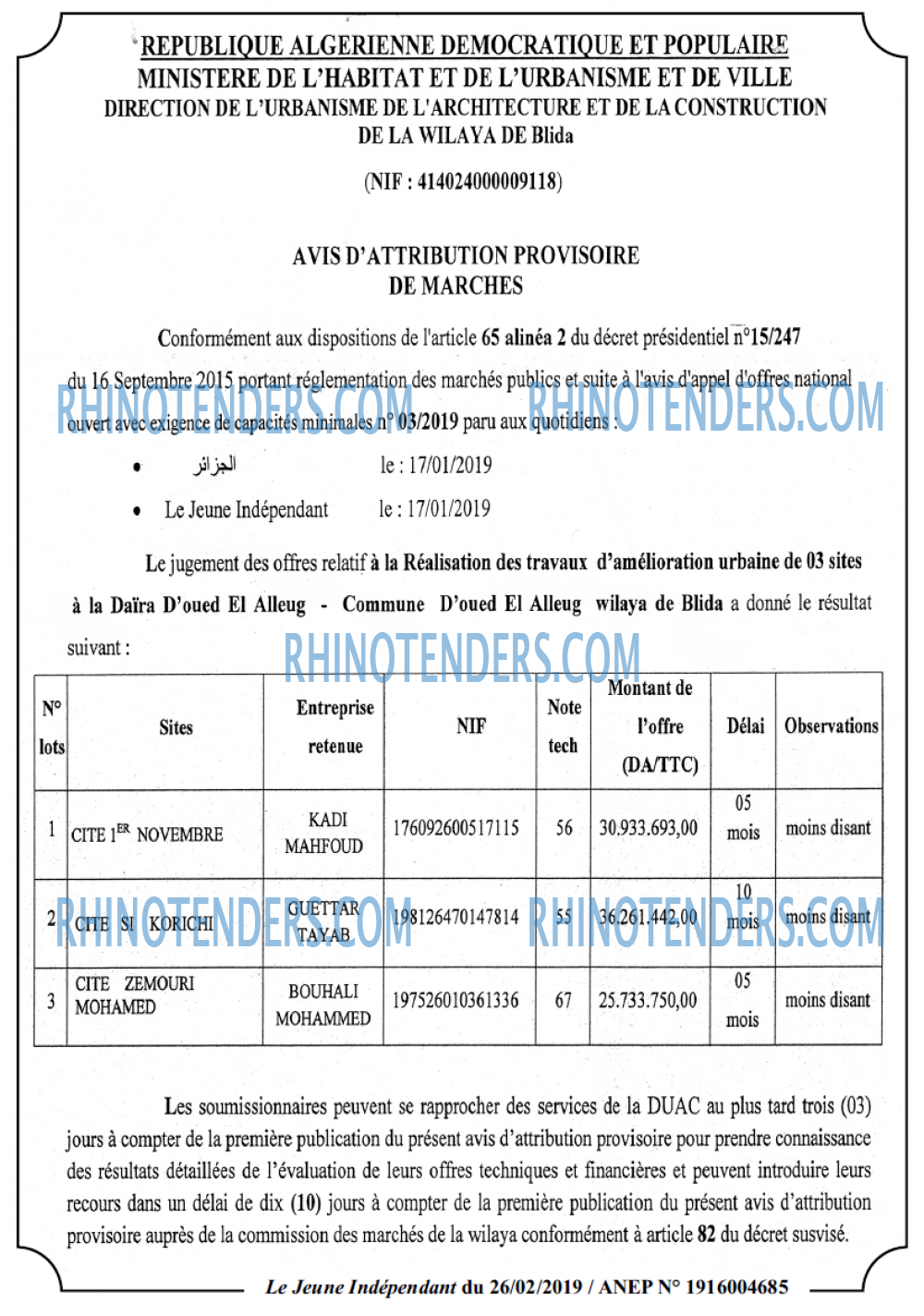 Jeune Independant