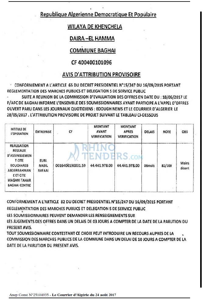 Le Courrier d'Algerie