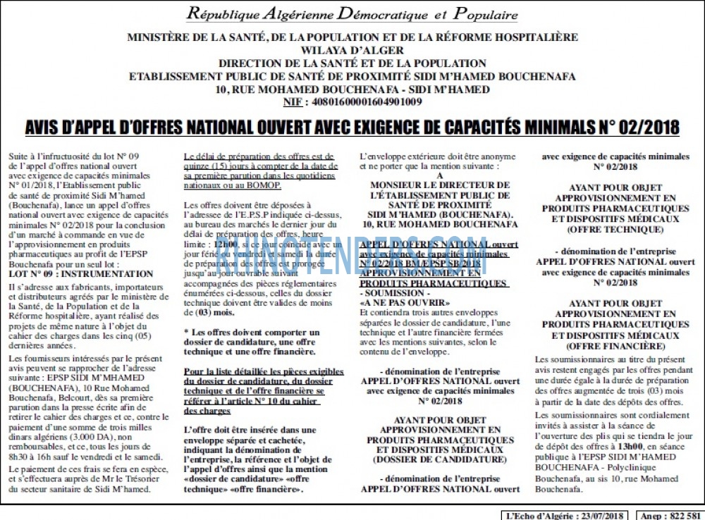L'ECHO D'ALGERIE