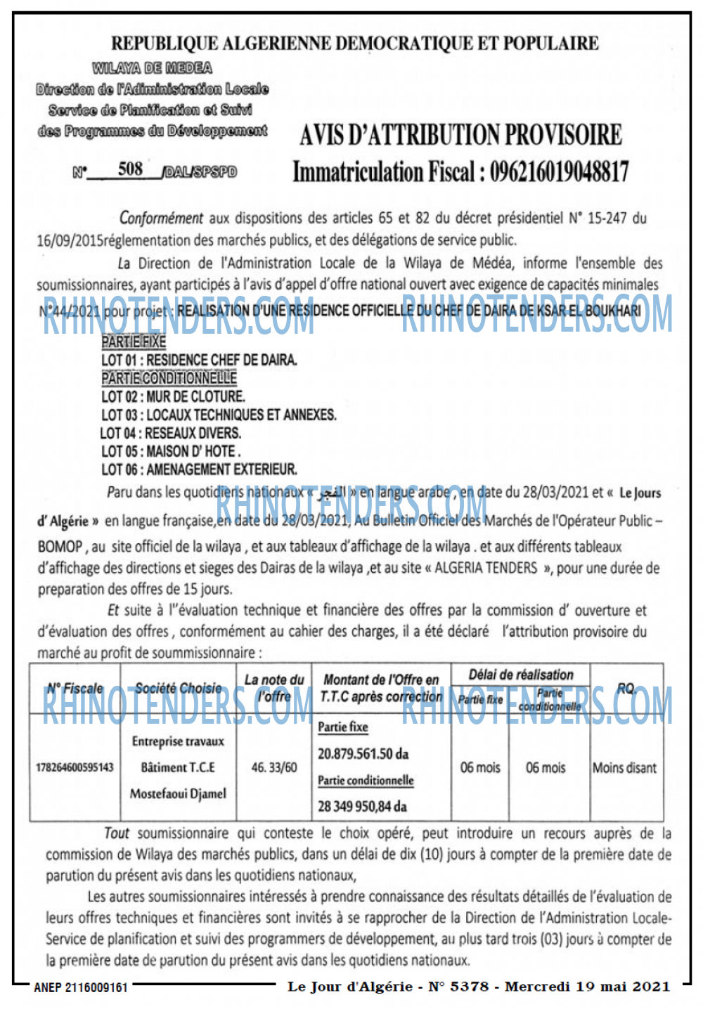 Le Jour d'Algérie