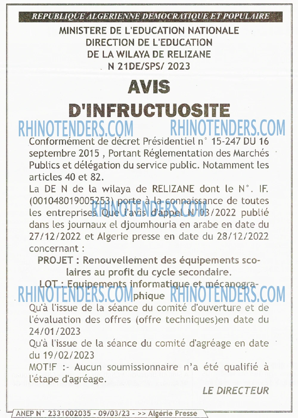 ALGERIE PRESSE