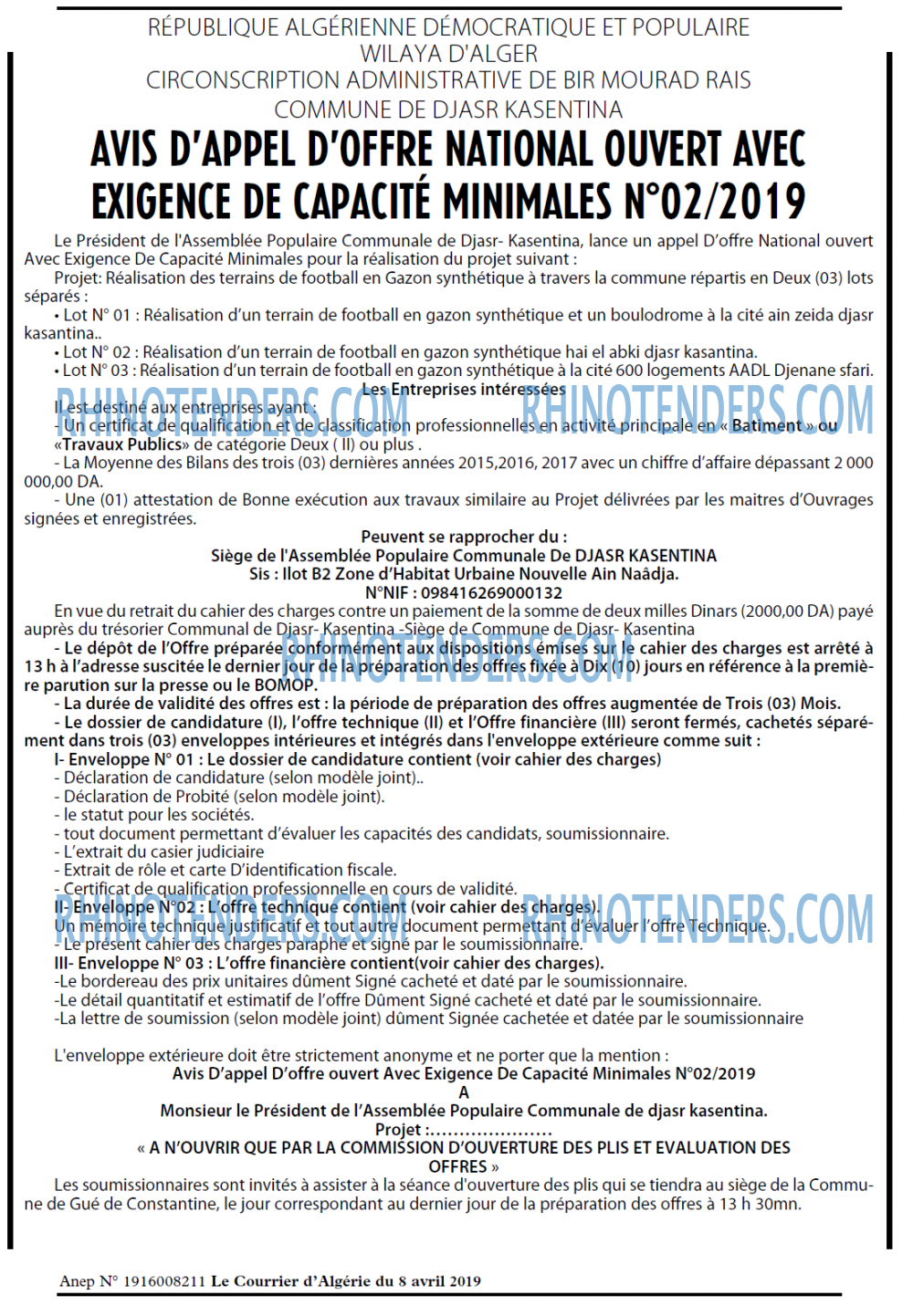 Le Courrier d'Algerie