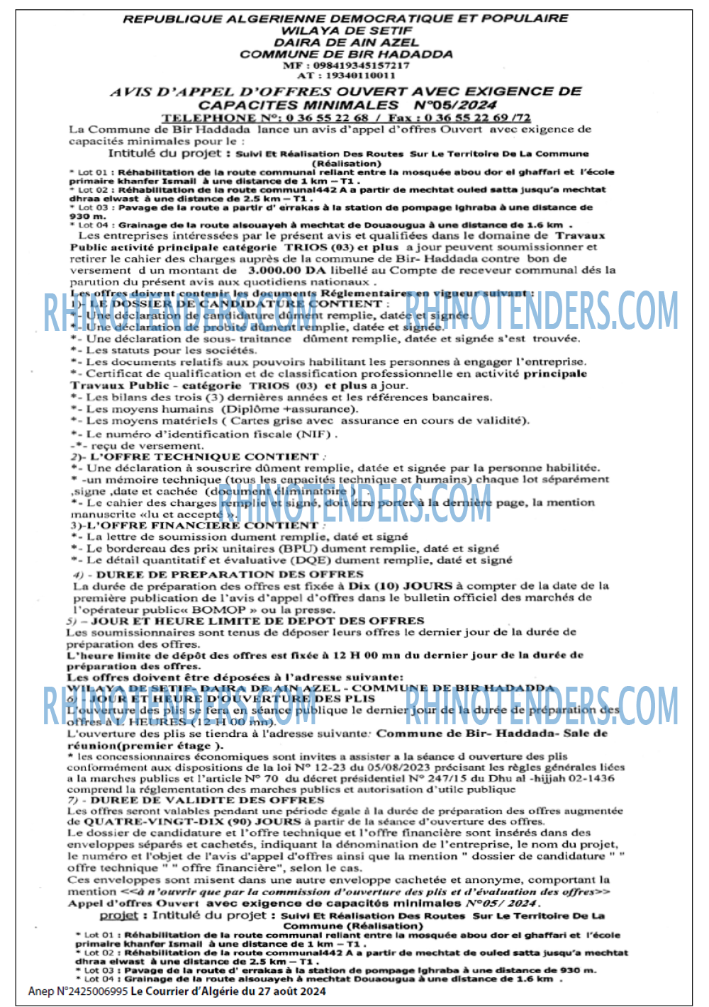 Le Courrier d'Algerie