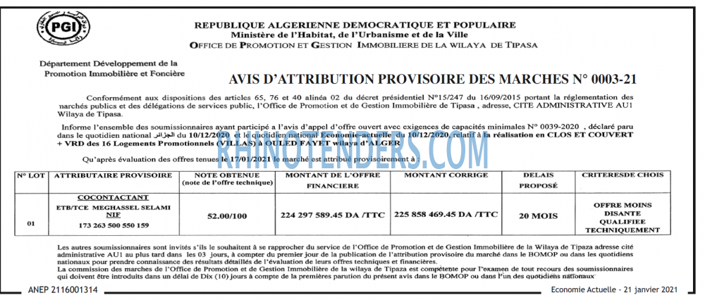 L'ECHO D'ALGERIE