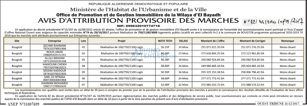 ouest TRIBUNE