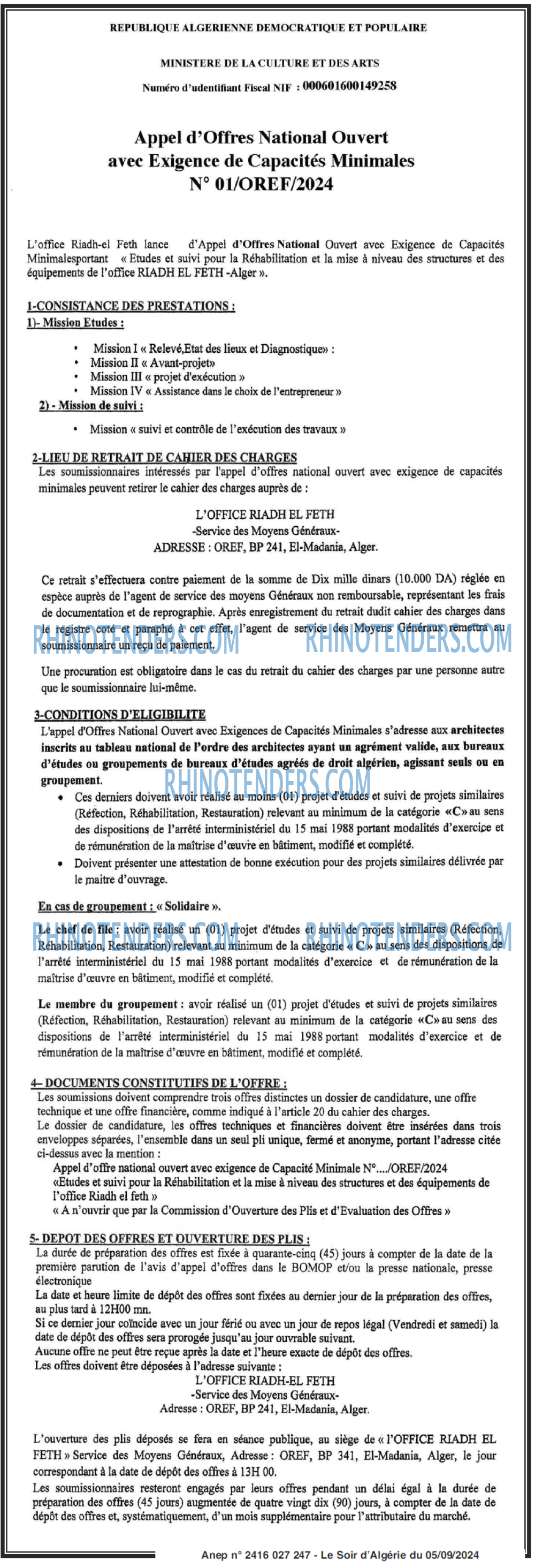 LE SOIR D'ALGERIE