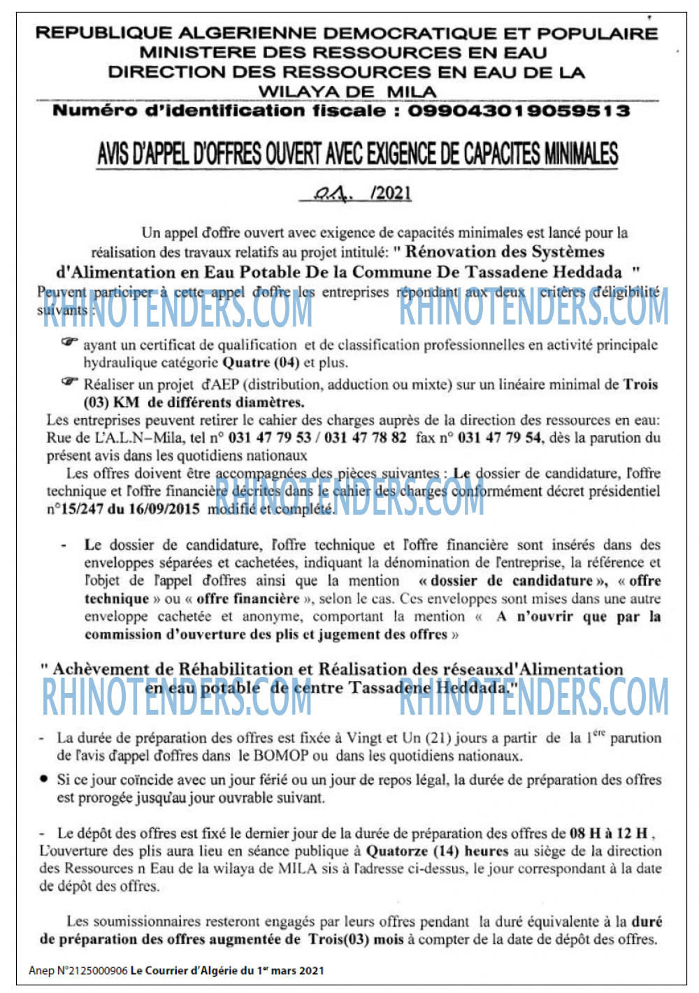 Le Courrier d'Algerie