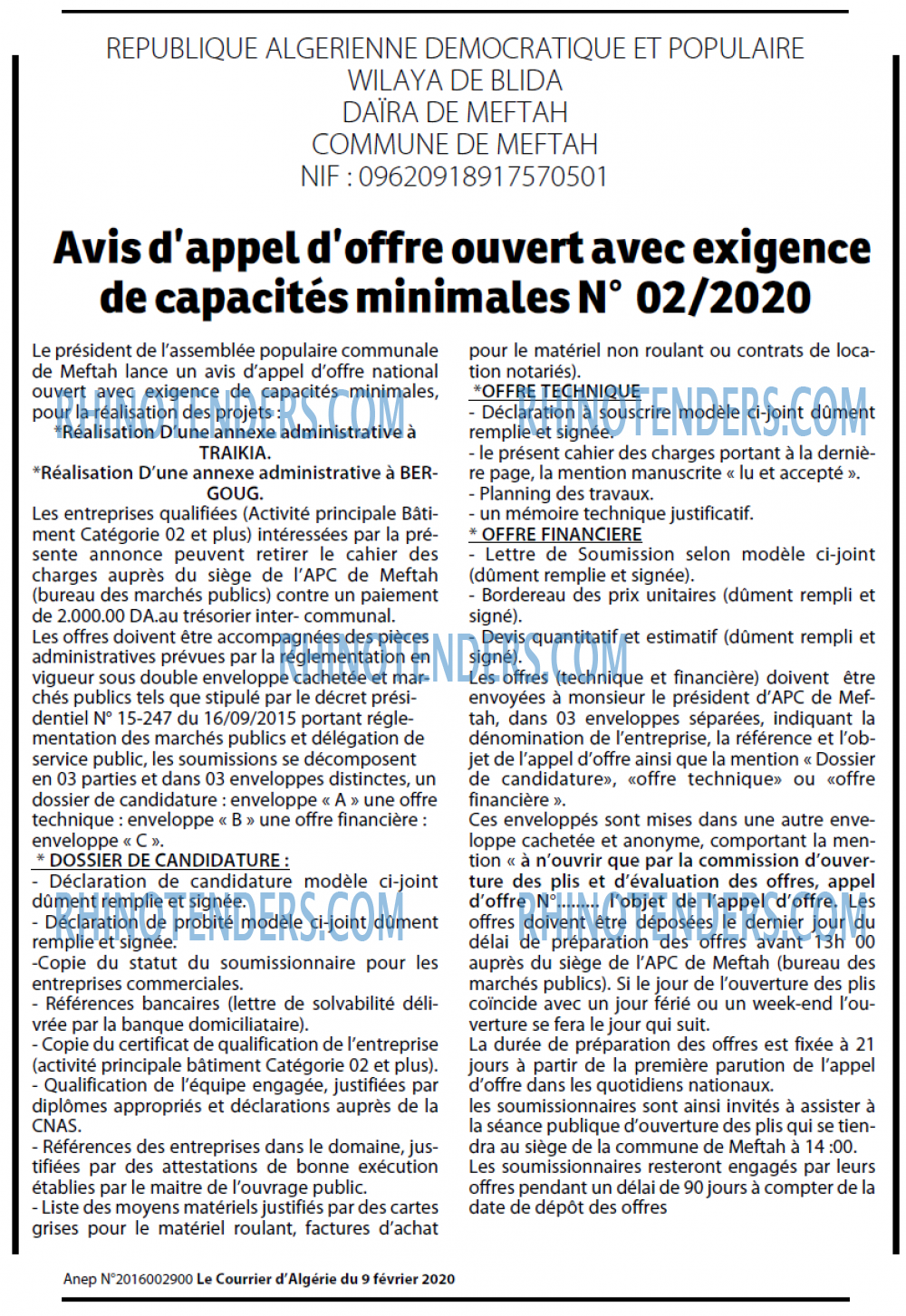 Le Courrier d'Algerie
