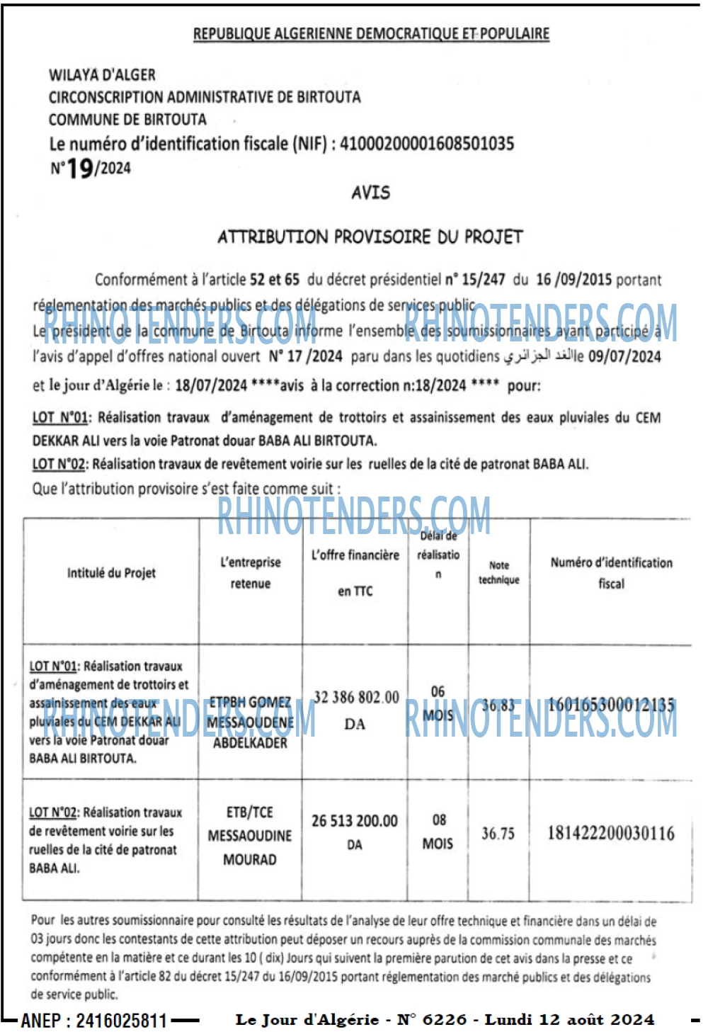 Le Jour d'Algérie