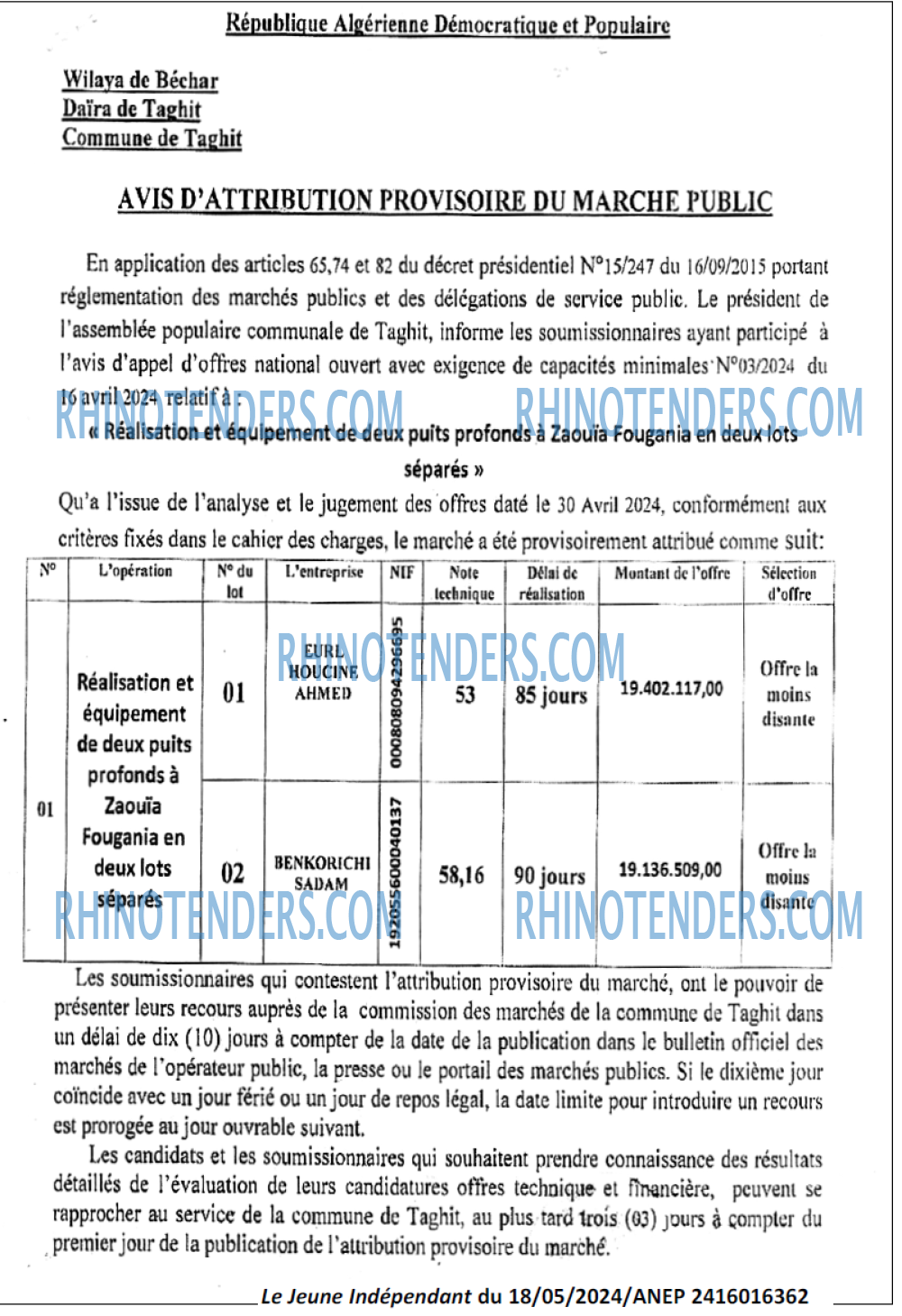Le jeune indépendant