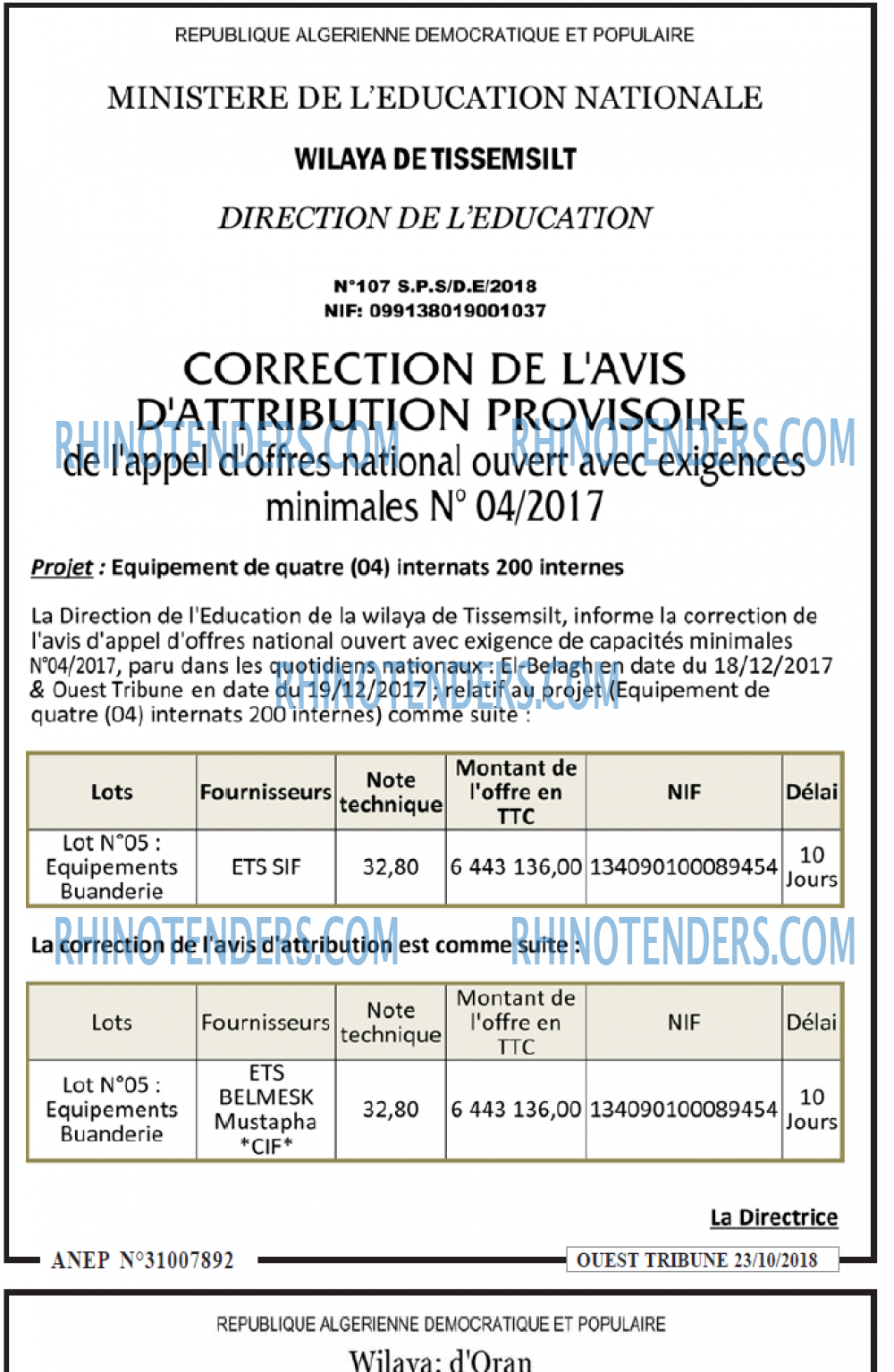 ouest TRIBUNE
