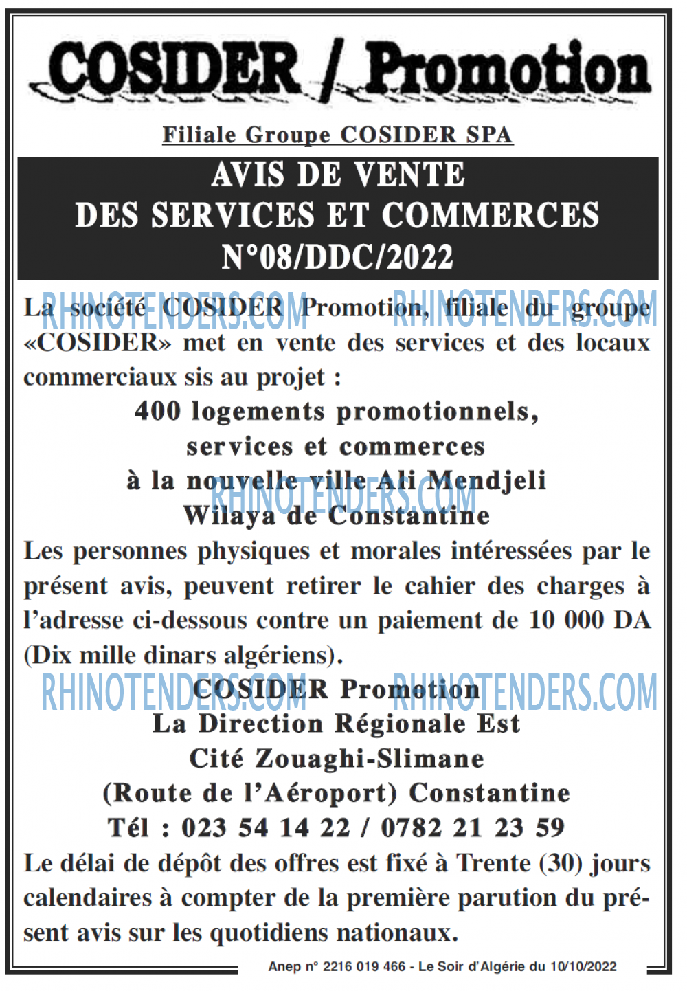 LE SOIR D'ALGERIE