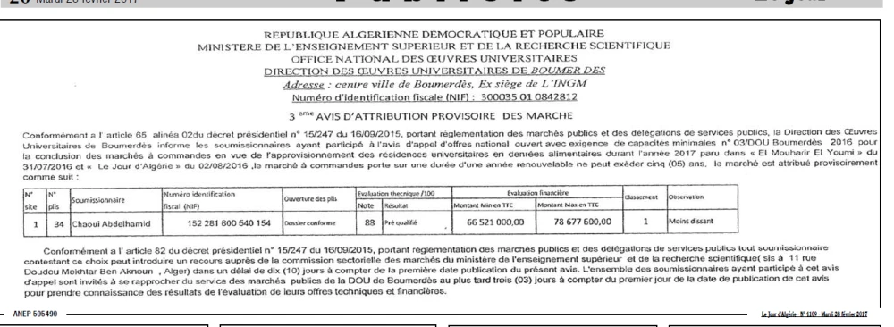 Le Jour d'Algérie