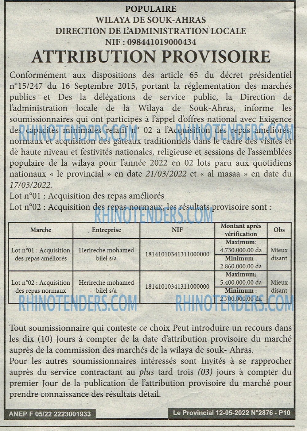 LE PROVINCIAL